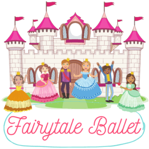 Castle with princes and princesses. Fairytale Ballet.