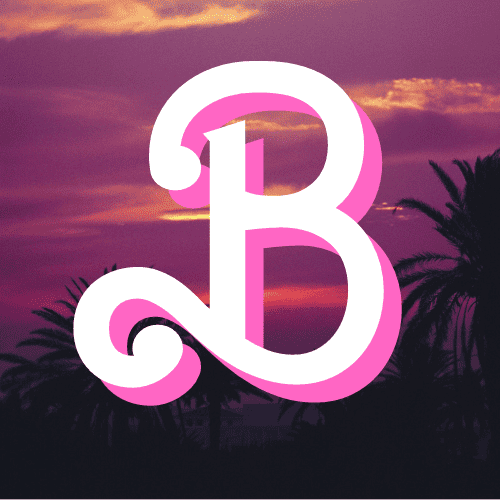 Big letter B for Barbie.