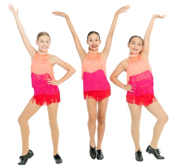 Three tap dancers posing.